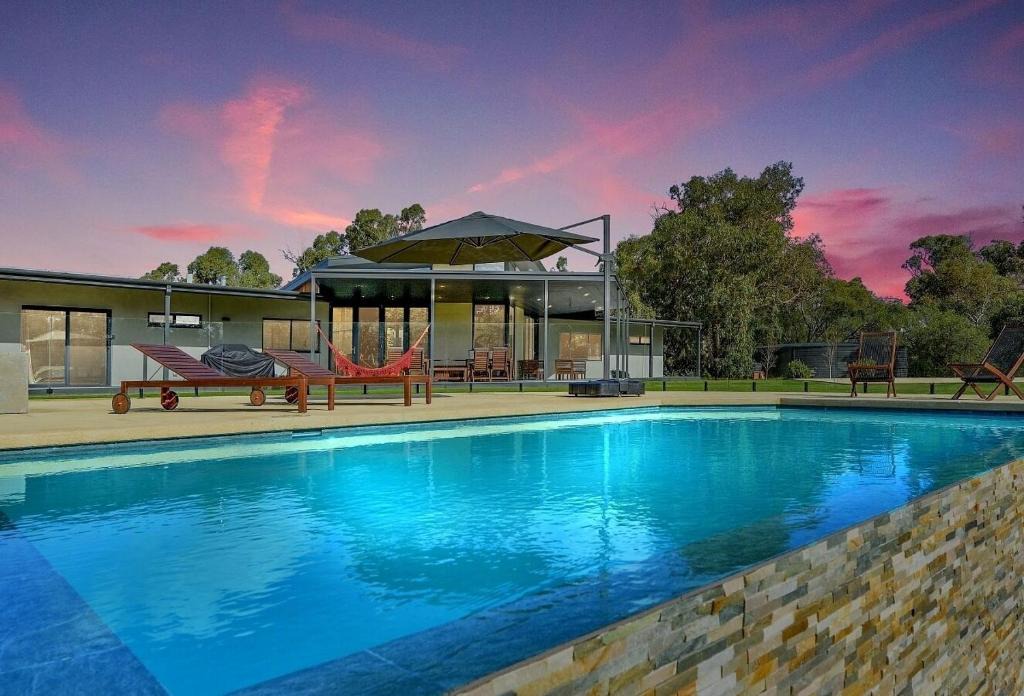 Herron Villa | Peaceful Country Escape with Pool Spa Fireplace