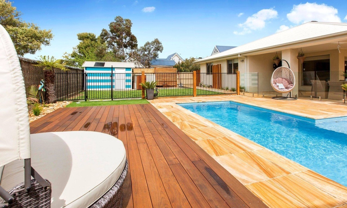 Safety Beach House | Pet friendly 4-bedroom Contemporary Coastal Oasis with Sparkling Blue Pool