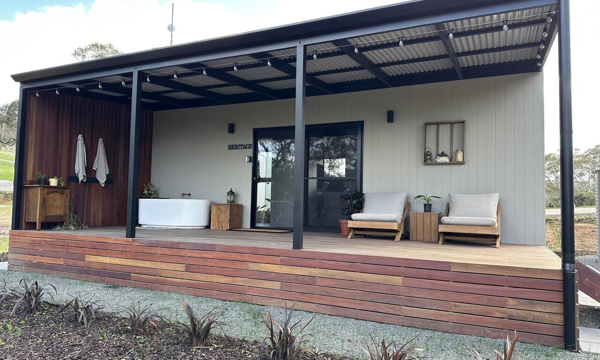 Flaxman Valley Cabin | Romantic Off-Grid Tiny House Escape with Panoramic Barossa Valley Views