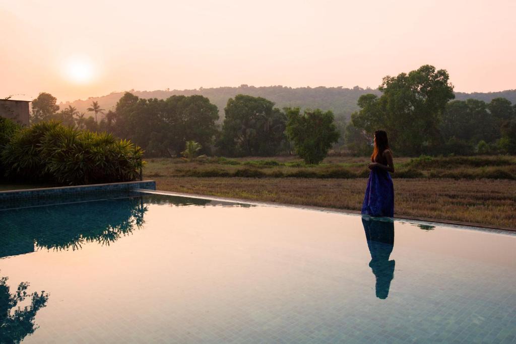 Parra Villa | StayVista Bella Antlia 3BHK, with Pvt Pool & Paddy view- Parra, North Goa