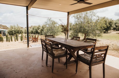 Spring Farm House | A tranquil 40 acre olive grove, comfort inside, fire pit & hot tub outside