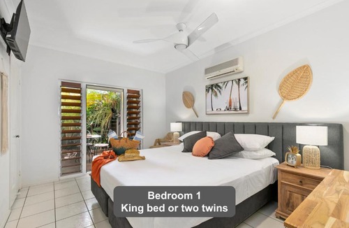 Palm Cove House | Coconut Blue - Private Heated Pool, Walk to Beach, Restaurants & Shops, Tropical Courtyard Shower