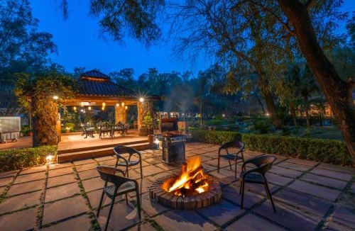 Faridabad Villa | ELIVAAS The Aravalli Reserve The Bliss Pet-Friendly Villa with Pool, Gazebo, Lawn and Jacuzzi