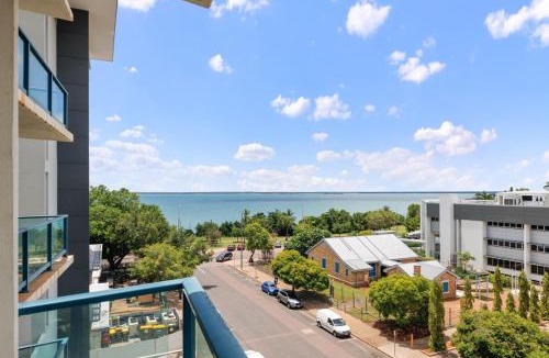 Darwin City Centre Apartment | Ideal CBD Location with Harbour Views Pool Gym & BBQ