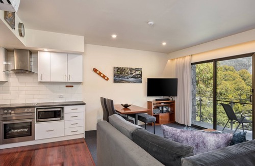 Thredbo Apartment | Lantern 05-Balcony nestled in the beautiful Snowy Mountains.