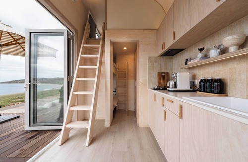 North Cape House | Nora - Tiny Coastal Sanctuary with Panoramic Ocean Views, Off-grid Beachfront Cabin on Kangaroo Isla.