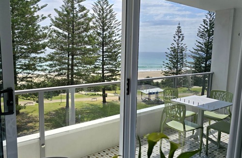 Coolangatta Apartment | Rainbow Pacific Unit 12 - Beachfront unit a great spot for a family beach holiday with Wi-Fi Inc.