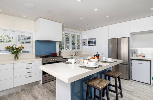Corlette Apartment | Sandy Point Escape - waterfront apartment, walk into pristine waters, walk to beach