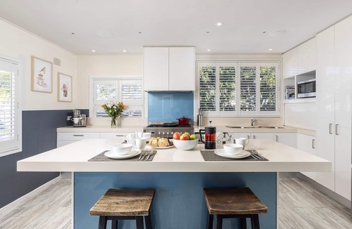 Corlette Apartment | Sandy Point Escape - waterfront apartment, walk into pristine waters, walk to beach
