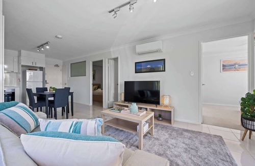 Rockingham Apartment | Stylish 2BR Rockingham Stay with Garden Views