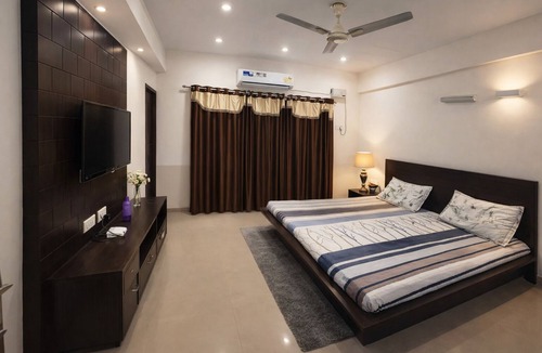Vrindavan Apartment | Tranquil 1-bedroom apartment with AC in vibrant Vrindavan