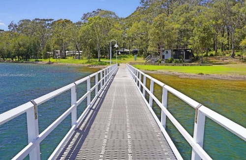 Murrays Beach House | Wallarah Forest Stay - heated swim spa