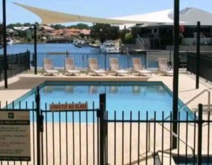 Halls Head Apartment | Waterfront Hideaway with Pool, Spa & BBQ Area jetty available