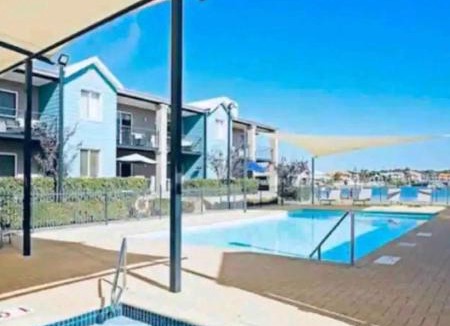 Halls Head Apartment | Waterfront Hideaway with Pool, Spa & BBQ Area jetty available