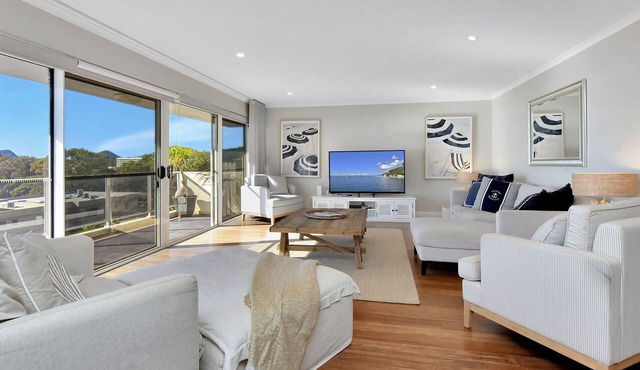 Right in Nelson Bay with views over the Marina