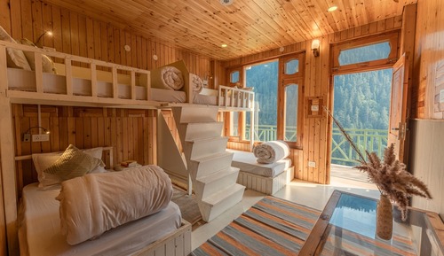 4-Bed Mixed Dorm with Shared Balcony